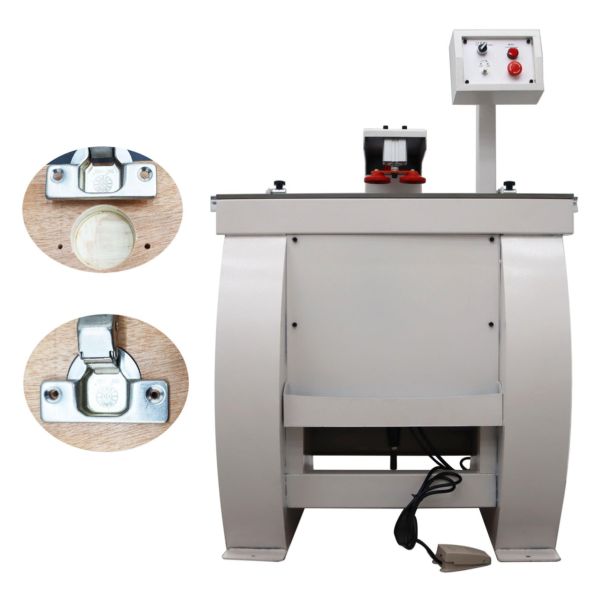 HQHAOTWU Pneumatic Dust-free Hinge Boring Insertion Machine Single Head Hinge Boring Drill Press Machine Woodworking Hinge Drilling Processing Machine Adjustable Punching Depth HQHAOTWU