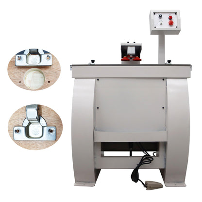 HQHAOTWU Pneumatic Dust-free Hinge Boring Insertion Machine Single Head Hinge Boring Drill Press Machine Woodworking Hinge Drilling Processing Machine Adjustable Punching Depth - WoodArtSupply