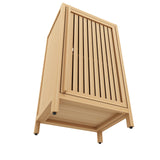 Ball & Cast Bamboo Storage-Cabinet, Bathroom Freestanding Cabinet with Slat Door,Multi-Purpose Bamboo-Floor Organizer for Entryway Living Kitchen Entryway, Natural Ball & Cast