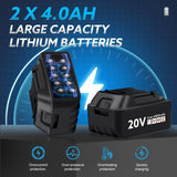 SPICIMOMO Cordless Impact Wrench 1/2 Inch for Car, 20V Brushless Power Impact Gun 600N.m(443Ft-lbs) with 2 Packs 4.0Ah Batteries, High Torque Electric Impact Driver for Mechanic, Mechanical Engineer SPICIMOMO