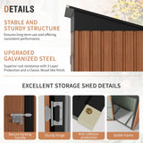 5x3 Ft Storage Shed, Outdoor Metal Shed with Floor Base& Lock, Small Lean to Shed, Compact Vertical Outside Bike Tiny House for Garden, Backyard, Patio, Tool Florise