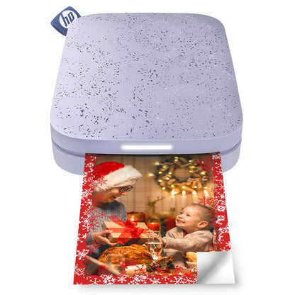 HP Sprocket 2x3" Instant Smartphone Photo Printer - Portable Color Wireless Mobile Printer - Zink Sticky-Back Photos - Print from Compatible iOS & Android Devices with Bluetooth w/Fun App - Purple