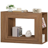 HOOBRO Farmhouse Console Table, 43.3 Inches Entryway Table, Sofa Table, Behind Couch Table with Side Storage Shelving, Hallway Accent Table for Entrance, Living Room, Bedroom, Foyer, Walnut WL87XG01 HOOBRO