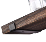 HXSWY Rustic Wood Floating Shelves for Wall Farmhouse Wooden Wall Shelf for Bathroom Kitchen Bedroom Living Room Set of 4 Dark Brown HXSWY