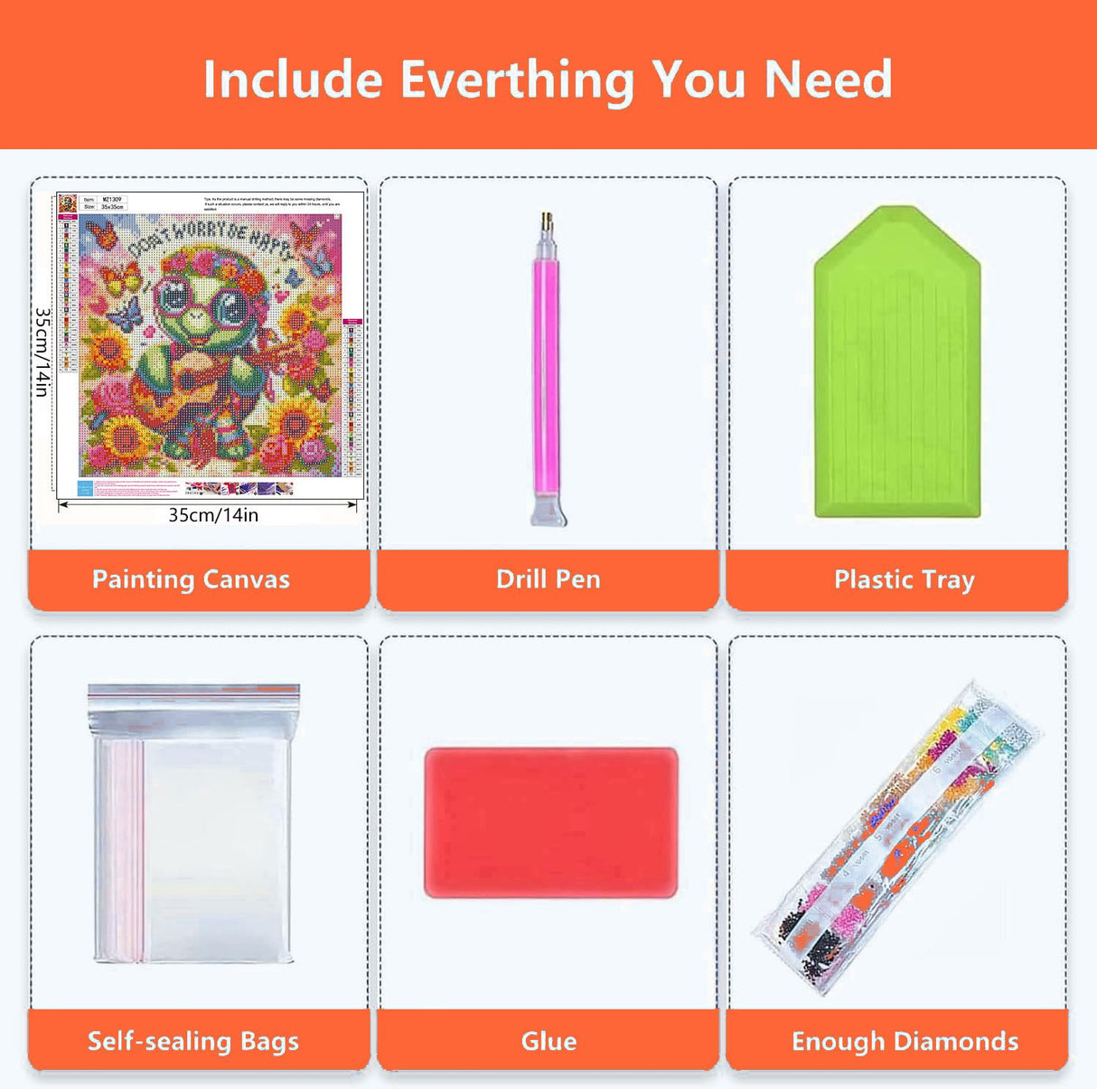 Axquilon Turtle Diamond Art Kits for Adults, 5D Diamond Painting Kits for Adults, DIY Full Round Drill Gem Art for Wall Home Decor Craft 14X14 Inch Axquilon