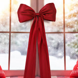 Daifunli 16 x 57 Inches Extra Large Christmas Tree Topper Bow Red Satin Bow with Long Streamers Red Ribbon Christmas Tree Topper Christmas Wreath Bows for Home Xmas Holiday Party Decoration Supplies Daifunli