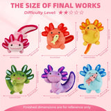 MOREJMTT Needle Felting Kit, 6 PCS Farm Animal Needle Felting Beginner Kits, Wool Felt Needle Felting Tools Foam Pad, Craft Party Supplies for Beginners Adult(6pack Axolotl) MOREJMTT