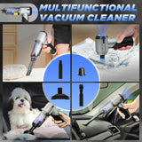 Saker Car Vacuum Portable Cordless17000PA Handheld Vacuum Rechargeable Foldable Vacuum Cleaner with Brushless Motor for Home,Office Pet and Car Cleaning HL132 Black Saker