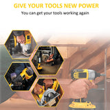 AYTXTG 6.5Ah Lithium Battery Replace for Dewalt 18V XRP Ni-Cad Battery DC9096 DC9098 DC9099 DE9039 DE9095 + DC9310 Fast Charger for Dewalt 7.2V-18V XRP NI-CD NI-MH Battery AYTXTG