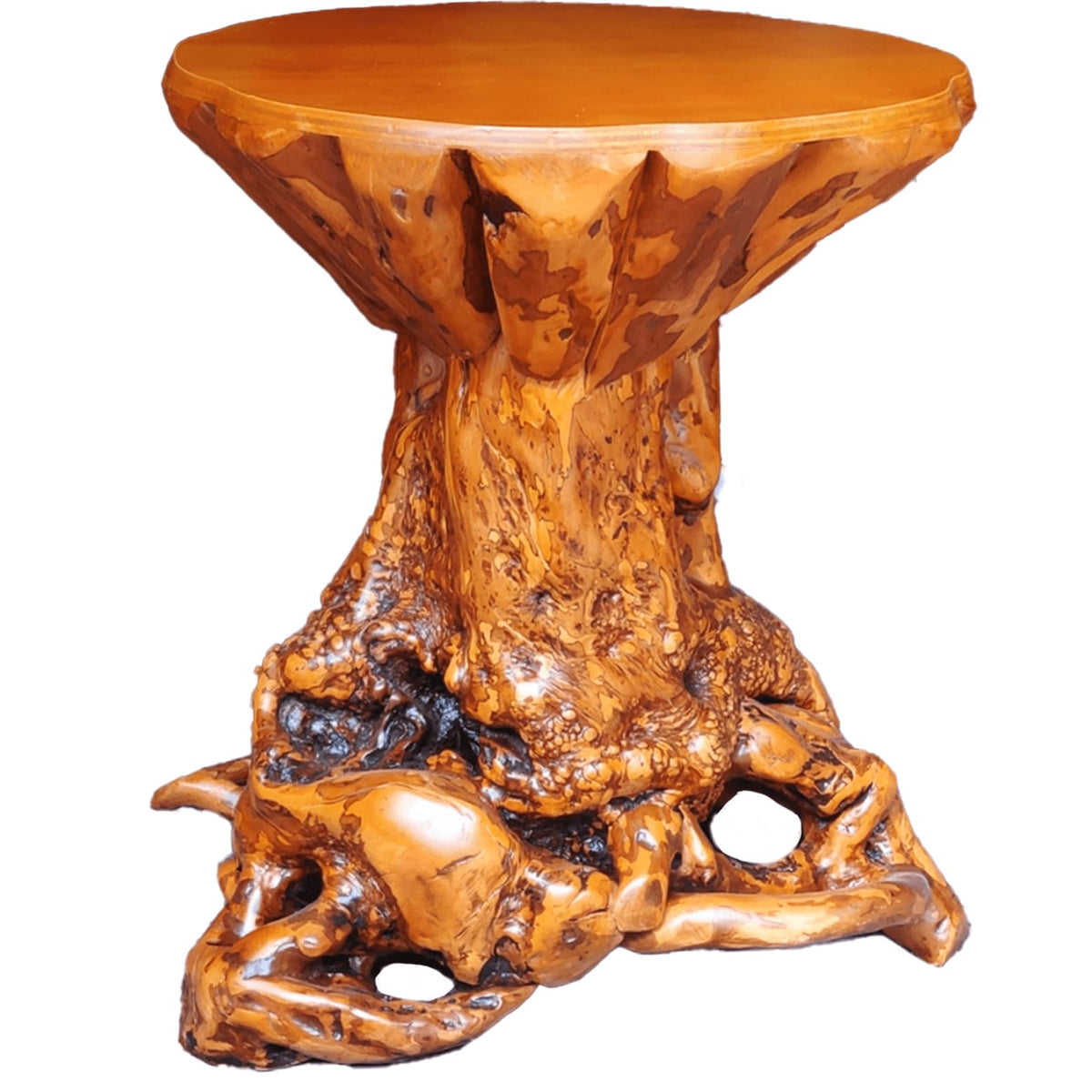 Rustic Azalea Tree Stump/Root End Table |Unique Wood Root Log Side Tab ...