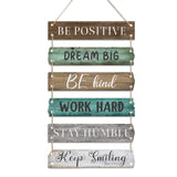 6 Pieces Rustic Wall Hanging Plaque Sign Inspirational Wall Art Farmhouse Wooden Door Signs Positive Plaque with Quotes Motivational Quote Decor for Office Bedroom Living Room(Retro Style) Blulu