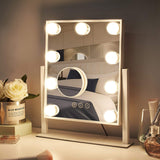 NUSVAN Vanity Mirror with Lights, Makeup Mirror with Lights,3 Color Lighting Modes Detachable 10X Magnification Mirror Touch Control,360°Rotation, White. NUSVAN