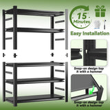 5-Tier Industrial Book Shelf, Tall Bookcase, Office Shelf Storage Organizer, Adjustable Heavy Duty Bookshelves, Modern Book Shelf for Living Room, Bedroom, and Home Office, Black, 63"H*15.75"D*32"W Notmise