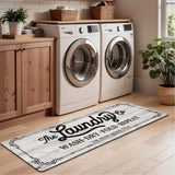 Pauwer Laundry Room Rug Runner 20"x60" Waterproof Rubber Laundry Mat Non Slip Kitchen Mats for Floor Washable Floor Mat Runner Rug for Farmhouse Mudroom Washroom Bathroom Decor Pauwer