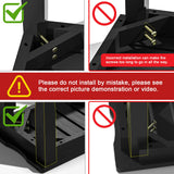 Bamboo Shower Bench & Stool Waterproof - Wood Shower Bench with Storage Shelf for Inside Shower(Black) Domax