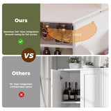 IRONCK Corner Cabinet, 72" Kitchen Pantry Cabinet, 6-Tier Freestanding Farmhouse Pantry with 4 Adjustable Shelves, 240°Swivel Doors, 2 Doors Storage, Spacious Hutch for Kitchen, Living Room, White IRONCK