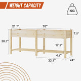 GHWIE Raised Garden Bed with Legs Elevated Wood Planter Box for Planting Vegetables Flowers Garden Patio Balcony garden beds outdoor with Liner GHWIE