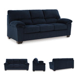 Signature Design by Ashley SimpleJoy Contemporary Sofa for Living Room, Blue Signature Design by Ashley