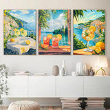 Tiwabb 6 Pack Cocktail Paint by Numbers Kit for Adults Beginner,Scenery Easy Adult Paint by Number Kits on Canvas DIY Painting for Beginners Art by Numbers for Gifts Home Wall Decor 9.5x11.81 Inch Tiwabb