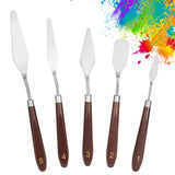 5pcs Palette Knife,Stainless Steel Spatula Palette Knife set, Pallet Knife,Painting Knives,Oil Painting Accessories for Oil, Canvas, Acrylic Painting By EGYPAMID Egypamid