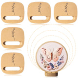 Juexica 5 Pcs Embroidery Hoop Display 3 x 2.76 Inches Embroidery Hoop Holder Wooden Base Hidden Screw Design DIY for Cross Stitch Accessories Decor Juexica