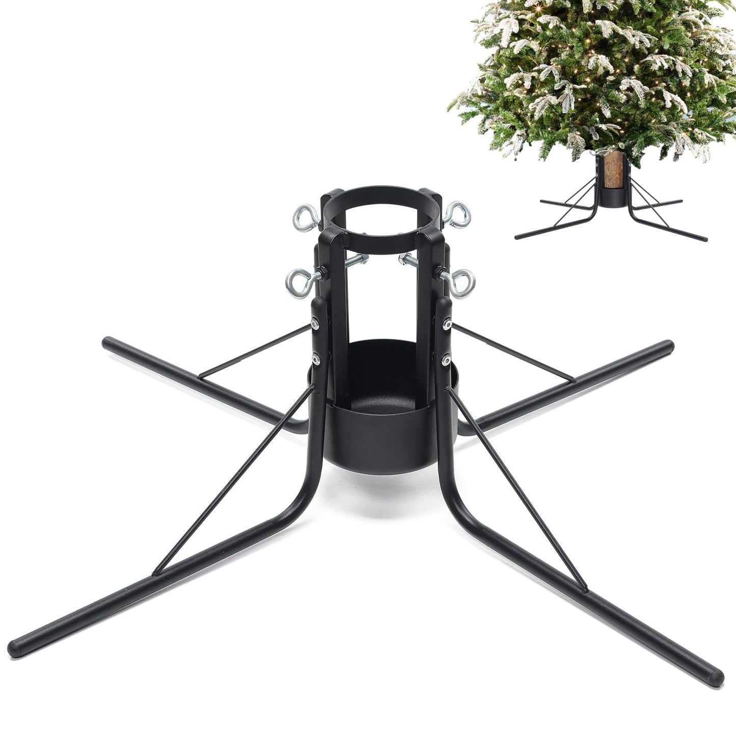 DIIG Christmas Tree Stand, Detachable Christmas Tree Bracket Suitable for Trunks of 1.5 to 4.3 Inches, Suitablefor Pine SprucePoplarof 4-10 Feet