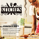 Metal Rustic Kitchen Decor Signs Decoraions For Wall, Country Farmhouse Decoration for Dining Room, 13.8 x 8.8 Inches (Black) BiaGift