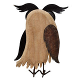 K KILIPES Rustic Owl Decorations for Home Decorative Wood Owl Figurine Statues Night Owl Tabletop Ornaments Collectible Sculptures (8.5" H B) K KILIPES