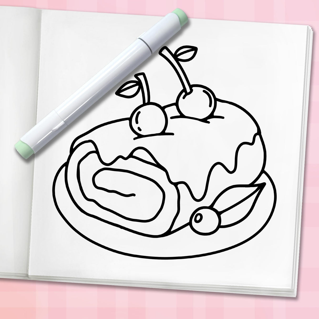 Cute & Sweet Coloring Book: Bold, Easy, and Simple Food Designs for Adults with Cakes, Candies, Ice Cream, Pastries, Desserts, and More! (Bold and Easy Coloring Books) WoodArtSupply