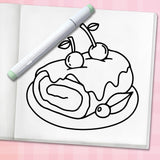 Cute & Sweet Coloring Book: Bold, Easy, and Simple Food Designs for Adults with Cakes, Candies, Ice Cream, Pastries, Desserts, and More! (Bold and Easy Coloring Books) WoodArtSupply