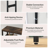 Tribesigns 6-Tier Bookshelf, 72-Inch Tall Industrial Open Storage Organizer, Freestanding Wood Display Rack with Metal Frame for Living Room, Bedroom, Home Office, Rustic Brown and Black Tribesigns