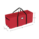 Elf Stor Red Rolling Christmas Tree Storage Bag, (L) 59" x (W) 21.75" x (H) 24.5" Elf Stor