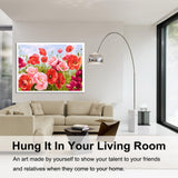 BAISITE Paint by Numbers Kit for Adults Beginners,20" Wx16 L Canvas for Painting Kits for Adults in Colorful Box Poppy Flowers-BSC001 BAISITE