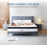 Fyaslt Queen Size Mattress, 10 Inch Memory Foam Hybrid Mattress in a Box with Individual Pocket Spring for Motion Isolation & Strong Edge Support & Pressure Relief, CertiPUR-US,100 Nights Trial Fyaslt