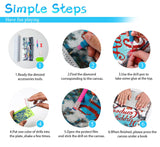 MRMIOOM 5D Christmas Diamond Painting Kits for Adults, DIY Christmas Deer Diamond Art Kits for Beginners, Full Round Rhinestone Gem Art Crafts Paintings for Home Wall Decor 12"x16" MRMIOOM