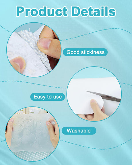 PLANTIONAL Double Sided Iron On Adhesive Film: 11.8 inch x 10 Yards Medium Weight Double-Sided Press-on Patch Heat Melt Fabric Glue Sheet Permanent Fusible Adhesive PLANTIONAL