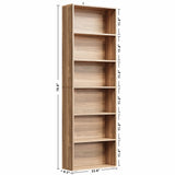 IRONCK Bookshelves and Bookcases Floor Standing 6 Tiers Display Storage Shelves 70 in Tall Bookcase Home Decor Furniture for Home Office, Living Room, Bed Room IRONCK