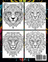 Mandala lions Coloring Book: 48 Intricate And Beautiful Designs Lion For The creative Haven Teens And Adults Majosta