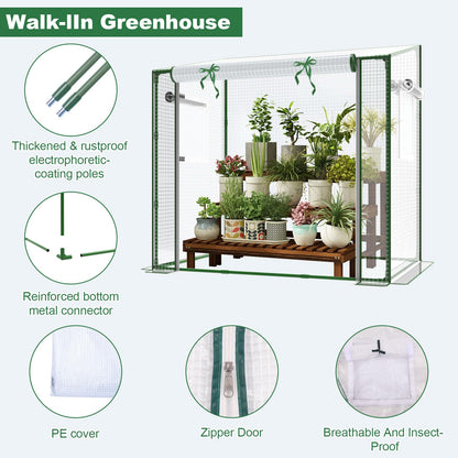 Greenhouse, 47.2”(L) x31.5”(W) x47.2”(H) Greenhouses for Outdoors, Durable Green House Kit with Window, Thicken PE Cover, Green Houses for Indoor Outside，Clear Mini Portable Garden Plant Green House