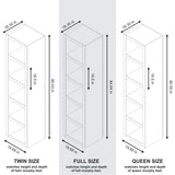 Oakland Living Dark Grey 85-in Tall Wooden Bookcase Shelf Oakland Living