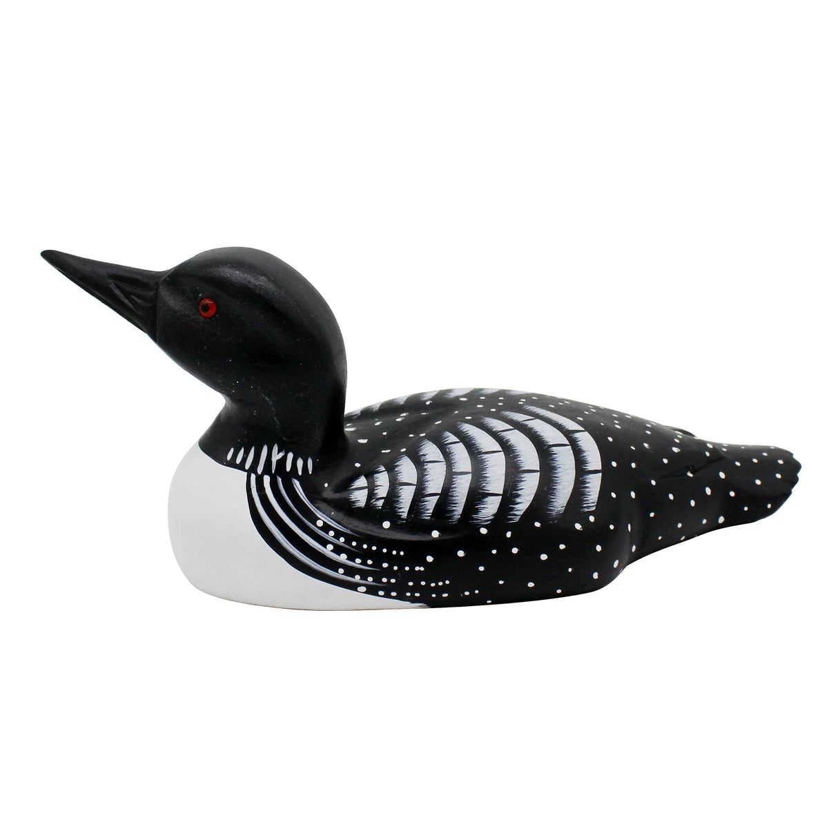 CVHOMEDECO. Primitives Hand Engraving and Painted Wood Loon Farmhouse Figurine Decorative Accent, 10-1/4 Inch CVHOMEDECO.