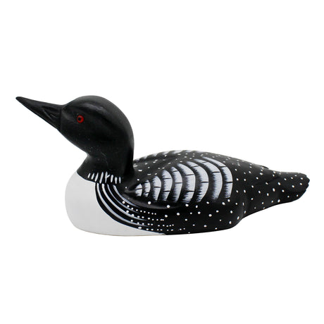 CVHOMEDECO. Primitives Hand Engraving and Painted Wood Loon Farmhouse Figurine Decorative Accent, 10-1/4 Inch CVHOMEDECO.