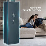 Emasme Gun Safe, Gun Cabinet 6-8 Gun Safe for Rifles and Pistols, Rifle Safe Gun Locker Gun Storage with Adjustable Shelves for Long Gun and Shotgun Rifle Safes for Home (All in one 6-8 Guns Digital) Emasme