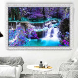 DIY 5D Diamond Painting Kits for Adults Waterfall Embroidery Full Round Drill Large Size(31.5x11.8 inch) Diamond Crystal Gem Arts Painting Craft for Home Wall Decor XWJJ