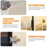 Storage Cabinet with Doors Adjustable Shelves - 65" White Tall Kitchen Pantry Organizer with Metal Handle/LED Lights/Human Sensor - 5 Tier Display Bookcase for Bedroom Living Room Office Dystler