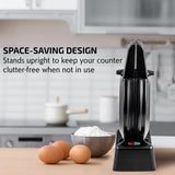 OVENTE Belgian Waffle Maker with Non-Stick Plates, 180° Rotating Function and Cool Touch Handle for Easy Single Flip, Perfect for Cooking 7” Classic Waffles for Breakfast or Snacks, Black WMF1440BR OVENTE