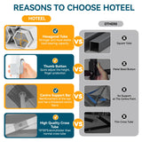 Hoteel Canopy 10x30 Heavy Duty Pop Up Canopy Tent with 8 Sidewalls,UPF50+ and Waterproof 1500mm,3 Height Adjustable,Upgraded Hexagonal Pipe,Commercial Instant Tent,for Picnic,Parties,Wedding,Grey Hoteel