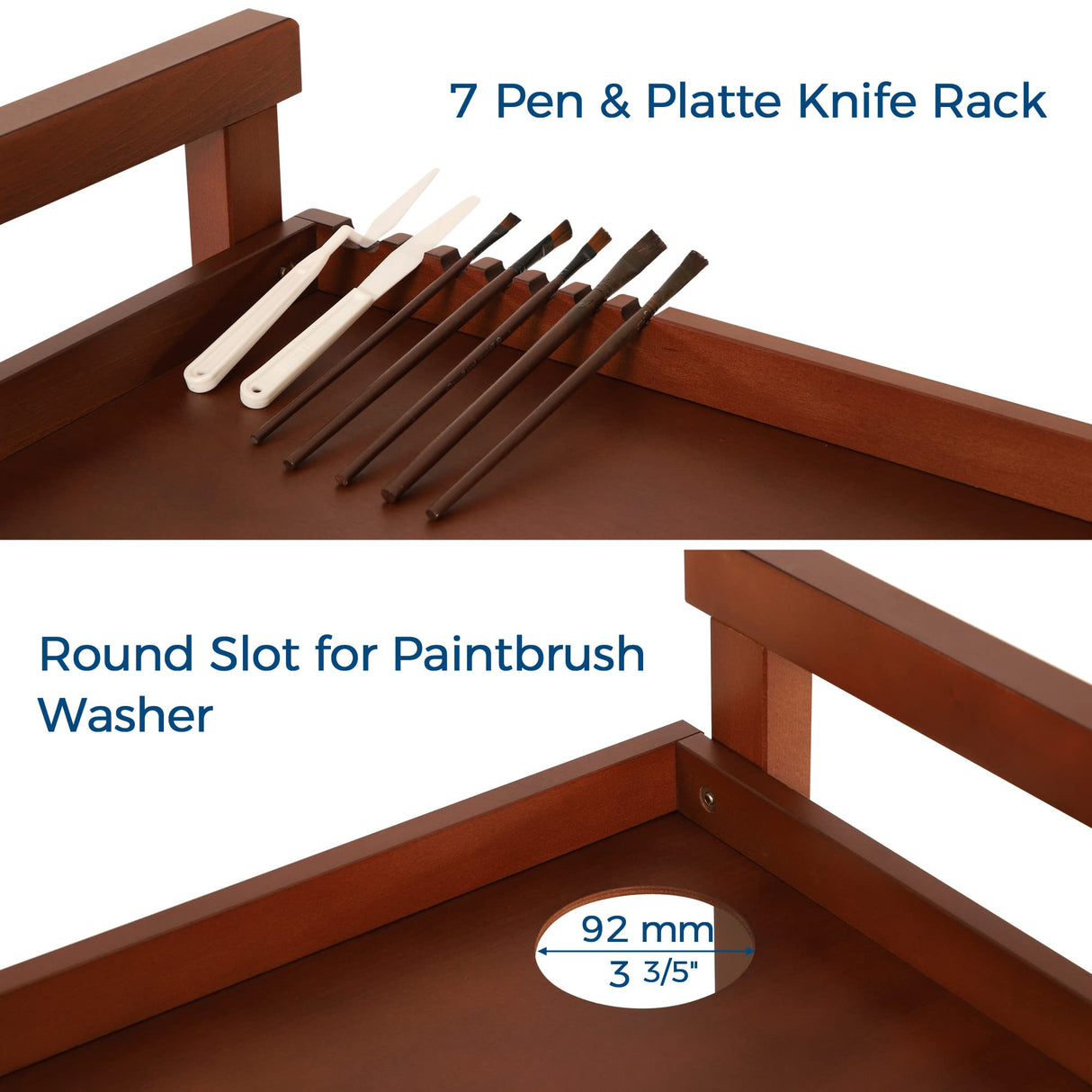 VISWIN 37" H Art Cart Storage Organizer 3-Tier, Solid Beech Wood Rolling Utility Cart with Caster Wheels, Multifunctional Art Supplies Craft Cart Organizer, Trolley for Studio, Classroom, Kitchen VISWIN