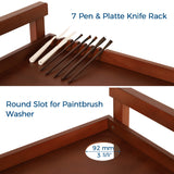 VISWIN 37" H Art Cart Storage Organizer 3-Tier, Solid Beech Wood Rolling Utility Cart with Caster Wheels, Multifunctional Art Supplies Craft Cart Organizer, Trolley for Studio, Classroom, Kitchen VISWIN