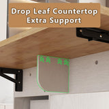 ASTRONAPE Rolling Mobile Kitchen Island Cart Bar with Drawer and Desktop Drop Leaf Countertop, Island Table Storage with 5 Wheels, Rolling Kitchen Cabinet with Power Socket and Towel Rack ASTRONAPE